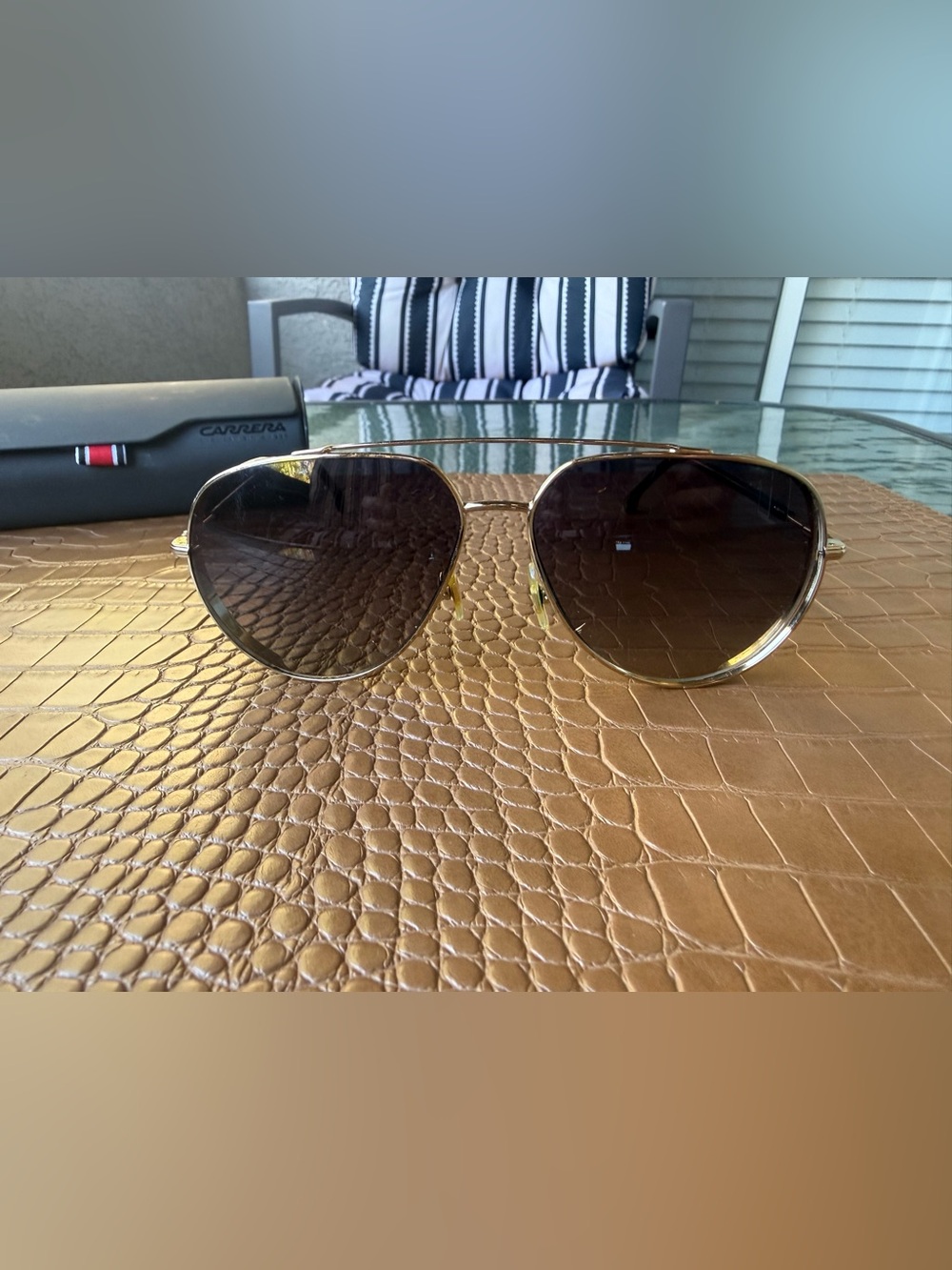 Carrera 1033/S Aviator Sunglasses Gold & Black